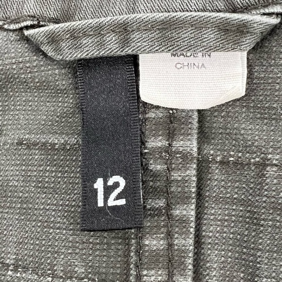 H&M Green Denim Jean Jacket Size 12 Women’s - Picture 2 of 7